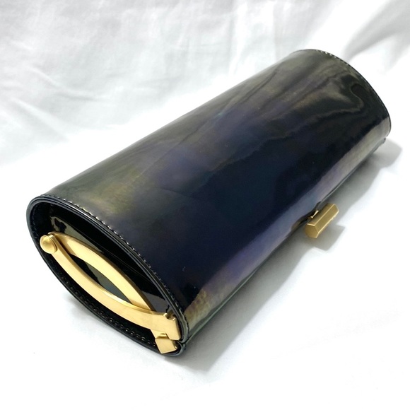 JIMMY CHOO Patent Leather Tube Clutch - Picture 3 of 17